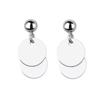 Sterling Silver Drop Earring, 925 Sterling Silver, with plastic earnut & fashion jewelry & for woman, silver color 
