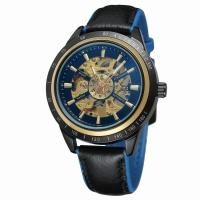 Men Wrist Watch, Leather, with Glass & Zinc Alloy, Chinese movement, plated, Life water resistant & for man Approx 9.3 Inch 