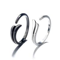 925 Sterling Silver Cuff Finger Ring, real silver plated, Unisex 6mmuff0c7mm, US Ring .5 
