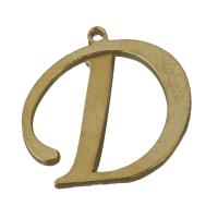 Письмо латунь подвески, Латунь, Буква D, плакирован золотом, ювелирные изделия моды отверстие:Приблизительно 1mm, продается PC