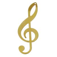 Brass Jewelry Pendants, Music Note, gold color plated, fashion jewelry Approx 1mm 