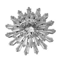 Colgantes de latón de imitación de diamante, metal, chapado en color de plata, Joyería & micro arcilla de diamantes de imitación, 21x21x9.5mm, agujero:aproximado 2mm, Vendido por UD