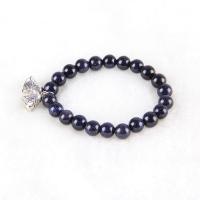 Blue Goldstone Bracelet, with Zinc Alloy, fashion jewelry & Unisex blue Approx 6.30 Inch 