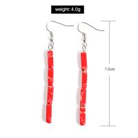 Natural Stone Drop Earring, fashion jewelry & for woman 75mm 
