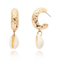 Zinc Alloy Drop Earring, with Shell, Shell, plated, fashion jewelry & for woman 52mm 