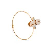 Zinc Alloy Arm Bangle, with Shell & Crystal & Brass, plated, Adjustable & for woman, 90mm 