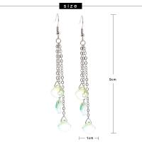 Zinc Alloy Drop Earring, with Crystal, plated, fashion jewelry & for woman 