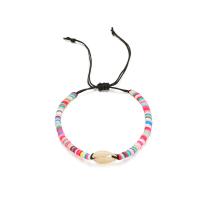 Bracelets de coquille de mer, avec corde en nylon, Placage, pour femme, multicolore, Vendu par brin
