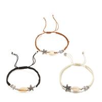 Zinc Alloy Woven Ball Bracelets, with Nylon Cord, plated, adjustable & for woman 