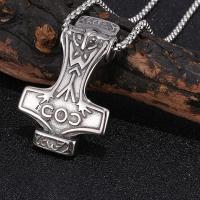 Stainless Steel Jewelry Necklace, fashion jewelry & for man & with rhinestone, silver color 