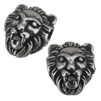 Stainless Steel Beads, Lion, vintage, original color Approx 2.5mm 