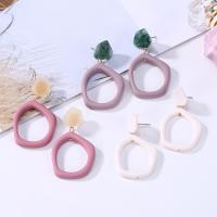 Zinc Alloy Drop Earring, with Acrylic, plated, fashion jewelry & for woman 