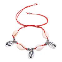 Zinc Alloy Anklet, with Shell, plated, for woman 