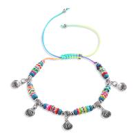 Zinc Alloy Woven Ball Bracelets, with Seedbead & Nylon Cord, plated, fashion jewelry & for woman 