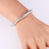 Fashion Zinc Alloy Bangle, plated, for woman, silver color 