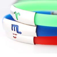 acier inoxydable bracelet, avec silicone, Réglable & pour les enfants, plus de couleurs à choisir, 8mm Environ 8.2 pouce, Vendu par brin