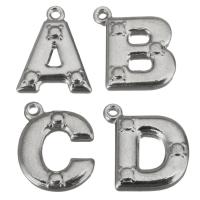 colgantes del acero inoxidable de letras, Carta del alfabeto, diferentes estilos para la opción, color original, agujero:aproximado 1.5mm, Vendido por UD