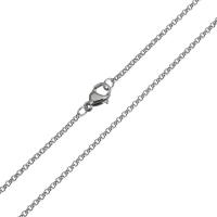 Stainless Steel Chain Necklace, fashion jewelry & Unisex & box chain, original color, 1.5mm Approx 19 