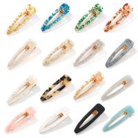 Alligator Hair Clip, Zinc Alloy, with Acrylic, gold color plated, fashion jewelry & for woman 68mm 