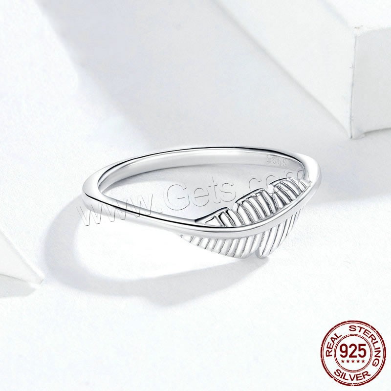 Sterling Silver Finger Ring, 925 Sterling Silver, oxidation, different size for choice & for woman, US Ring Size:6-8, Sold By PC