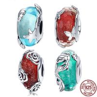 Sterling Silver Beads, 925 Sterling Silver, with Lampwork, oxidation, DIY 