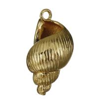 Brass Jewelry Pendants, Conch, fashion jewelry, golden Approx 2mm 