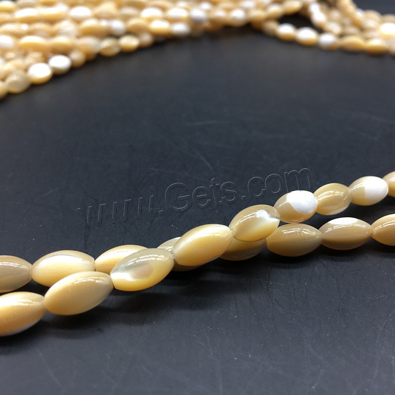 Muschel Perle, verschiedene Größen vorhanden, keine, Bohrung:ca. 1mm, verkauft von Strang