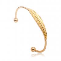 Zinc Alloy Cuff Bangle, Leaf, plated, fashion jewelry & for woman Inner Approx 60mm 