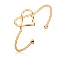 Zinc Alloy Cuff Bangle, Heart, plated, fashion jewelry & for woman Inner Approx 60mm 