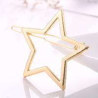 Hair Clip, Zinc Alloy, Star, plated, fashion jewelry & for woman & hollow 48mm 