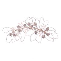 Bridal Hair Flowers, Zinc Alloy, plated, handmade & woven pattern & for woman & with rhinestone 