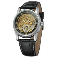 Men Wrist Watch, PU Leather, with Glass & Zinc Alloy, Chinese movement, plated, fashion jewelry & for man Approx 9.3 Inch 