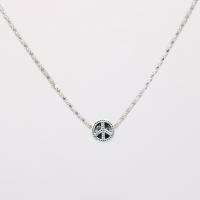 Ожерелье цинкового сплава , цинковый сплав, плакирован серебром, ювелирные изделия моды & Женский, 10mm, длина:16.5 дюймовый, продается PC