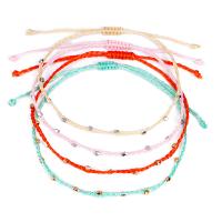 Cuerda de nylon encerado pulsera tobillera, Ajustable & Joyería & para mujer, más colores para la opción, 350mm, Vendido por UD