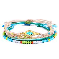 Waxed Nylon Cord Bracelet Set, with Resin, 4 pieces & Adjustable & for woman, mixed colors 