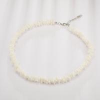 Shell Necklace, plated, for woman, white 