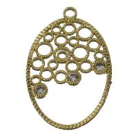 Cubic Zirconia Micro Pave Brass Pendant, micro pave cubic zirconia & hollow, golden Approx 1.5mm 