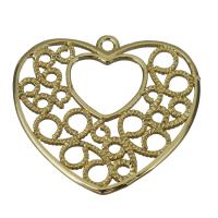 Brass Heart Pendants, hollow, golden Approx 1.5mm 