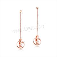 Titanium Steel Earrings, plated, Stainless Steel Ear Nut & Korean style & for woman, rose gold color 