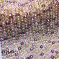 Gemischte Farbe Quarz Perlen, Natürlicher Quarz, poliert, DIY & facettierte, gemischte Farben, 5x7.5mm, Länge:ca. 15 ZollInch, ca. 51PCs/Strang, verkauft von Strang
