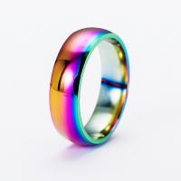 Stainless Steel Finger Ring, plated, fashion jewelry & Unisex multi-colored, US Ring 