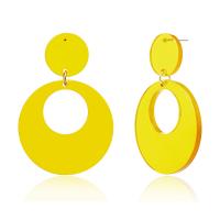 Acetat-Blatt Tropfen Ohrring, Modeschmuck & für Frau & hohl, keine, 39x60mm, verkauft von Paar