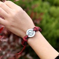 PU Leather Cord Bracelets, plated, Unisex .6 Inch 