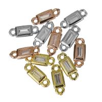 立方ジルコニア真鍮コネクタ, 銅, メッキ, キュービックジルコニアのある & 1/1 ループ, 無色 穴:約 1.5mm, 売り手 パソコン