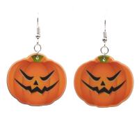 Acrylic Drop Earring, Pumpkin & for woman 