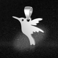 Brass Pendant, Bird, silver color plated, fashion jewelry & DIY 