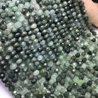 Natürliche Grüne Quarz Perlen, Grüner Quarz, rund, poliert, DIY & facettierte, grün, 5x7.5mm, Länge:ca. 15 ZollInch, ca. 51PCs/Strang, verkauft von Strang