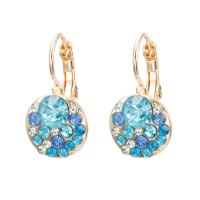 Zinc Alloy Leverback Earring, with Crystal, plated, fashion jewelry & for woman 