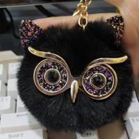 Zinc Alloy Key Chain Jewelry, with Polyester, Owl, plated, cute & fashion jewelry 80mm 