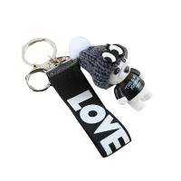 Zinc Alloy Key Chain Jewelry, with Polyester, plated, cute & fashion jewelry 
